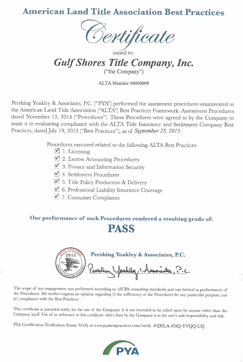 Insurance Company Gulf Shores Title, Foley Bay Alabama